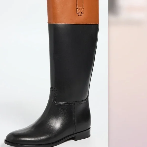 NIB Tory Burch Leather Double T Riding Boots Size 9 - Picture 6 of 11